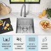 17&rdquo; Workstation Undermount Single Bowl 16 Gauge Stainless Steel&nbsp;Bar Prep Kitchen Sink with&nbsp;WorkFlow&trade; Ledge and Accessories